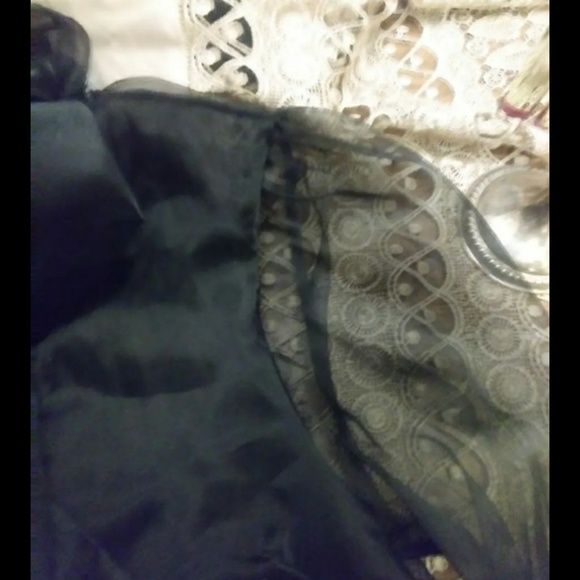 Sold out Zara black sheer collar bow button shirt - Picture 5 of 6